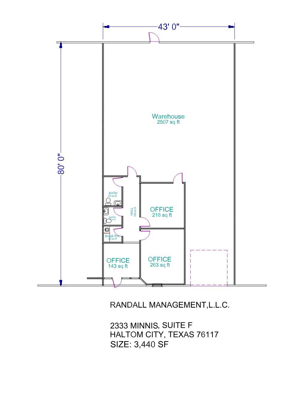 2333 Minnis Dr, Haltom City, TX for lease Floor Plan- Image 1 of 1