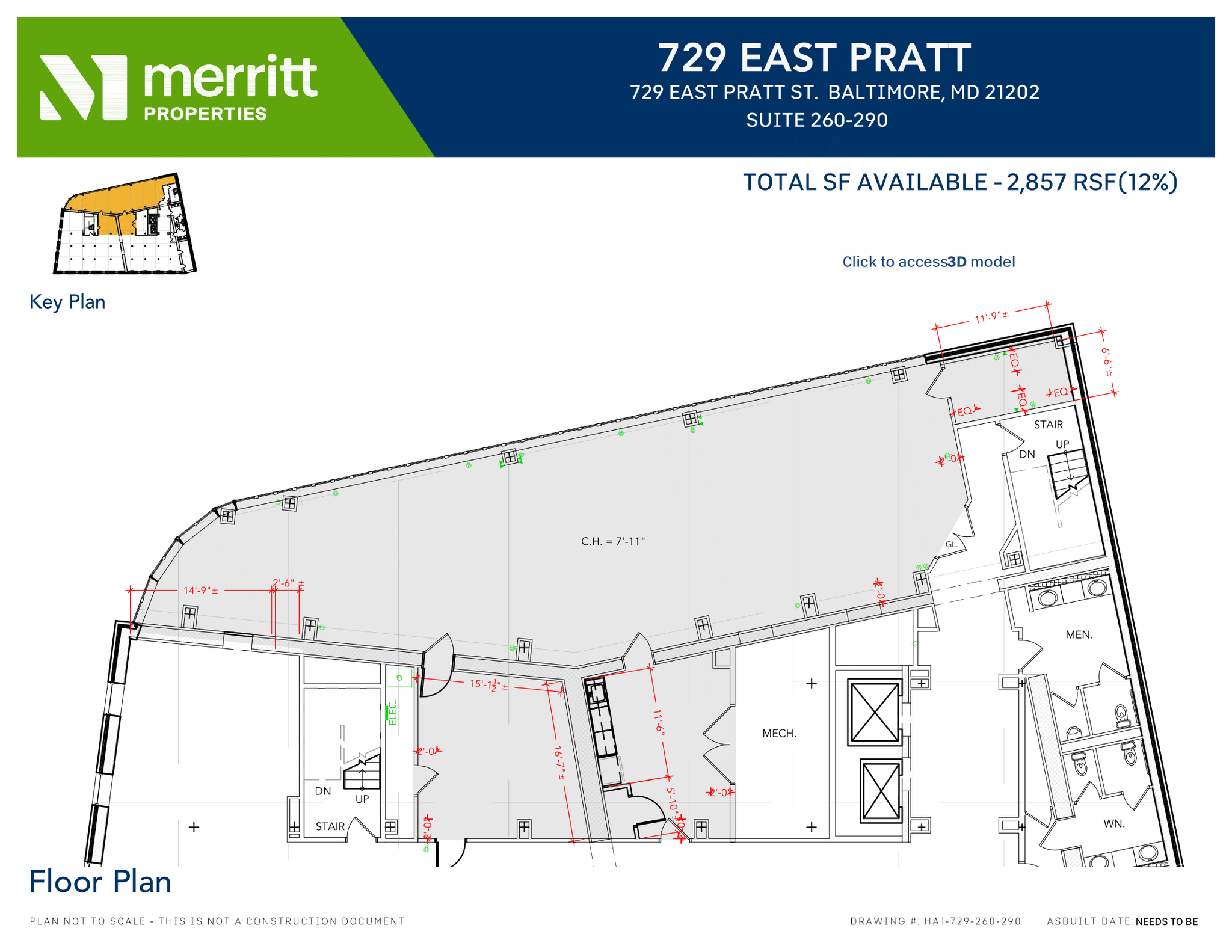 729 E Pratt St, Baltimore, MD for lease Floor Plan- Image 1 of 1