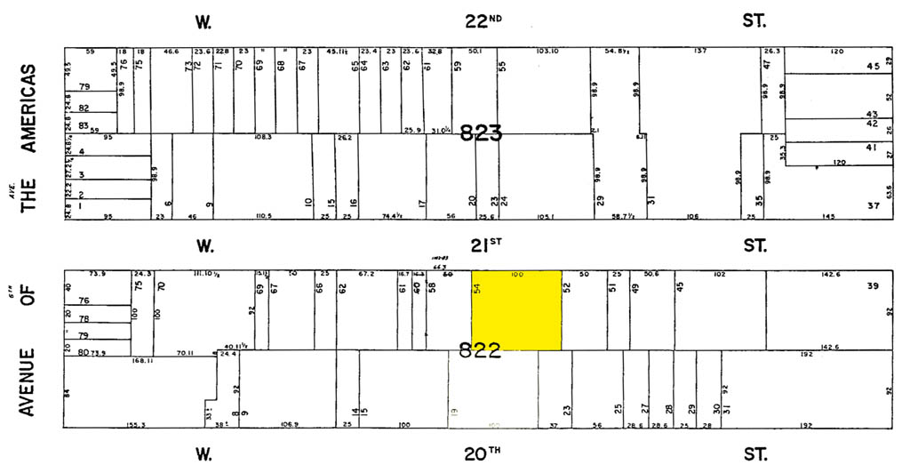 22 W 21st St, New York, NY for sale Plat Map- Image 1 of 1