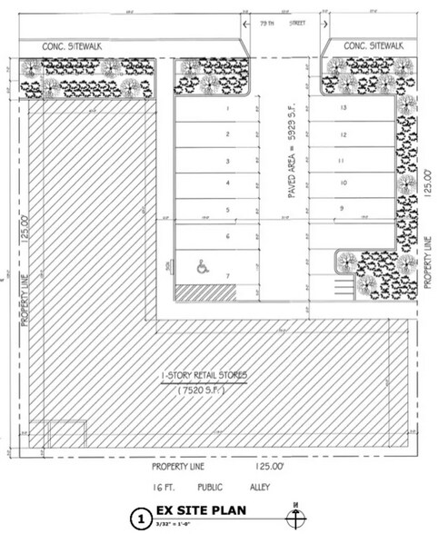 1741 W 79th St, Chicago, IL for lease - Site Plan - Image 3 of 3