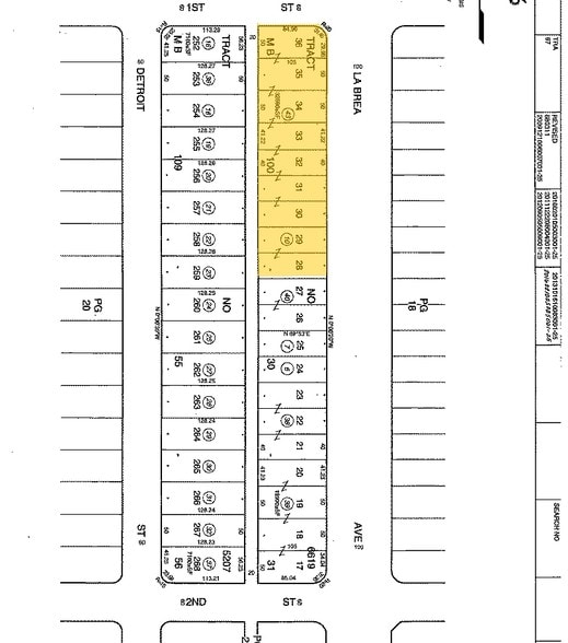 101-127 S La Brea Ave, Los Angeles, CA for lease - Plat Map - Image 3 of 24