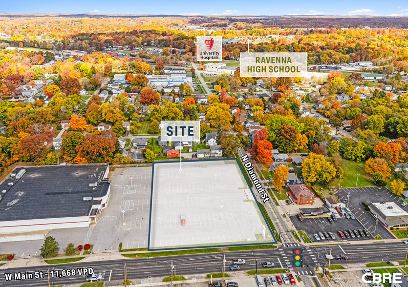 832 W Main St, Ravenna, OH for lease - Aerial - Image 3 of 6