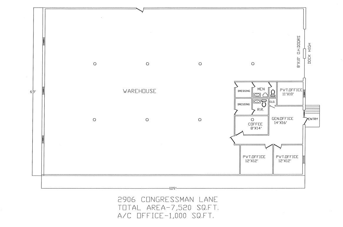 2906-2960 Congressman Ln, Dallas, TX for lease Floor Plan- Image 1 of 1
