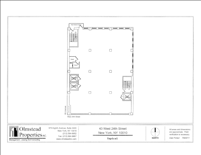 43 W 24th St, New York, NY for lease - Typical Floor Plan - Image 1 of 6