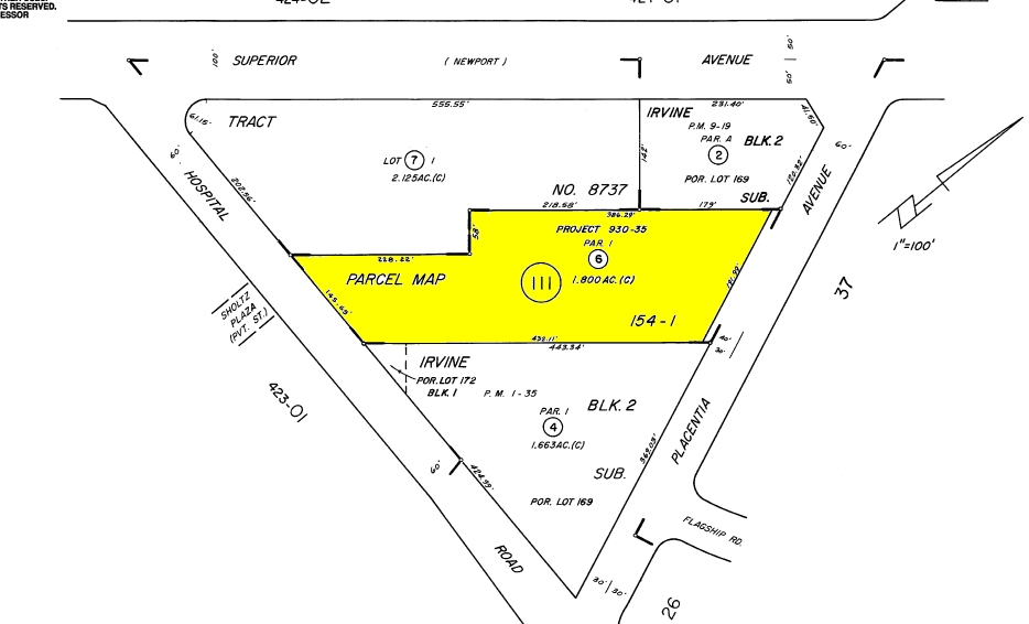 355 Placentia Ave, Newport Beach, CA for sale - Plat Map - Image 2 of 20