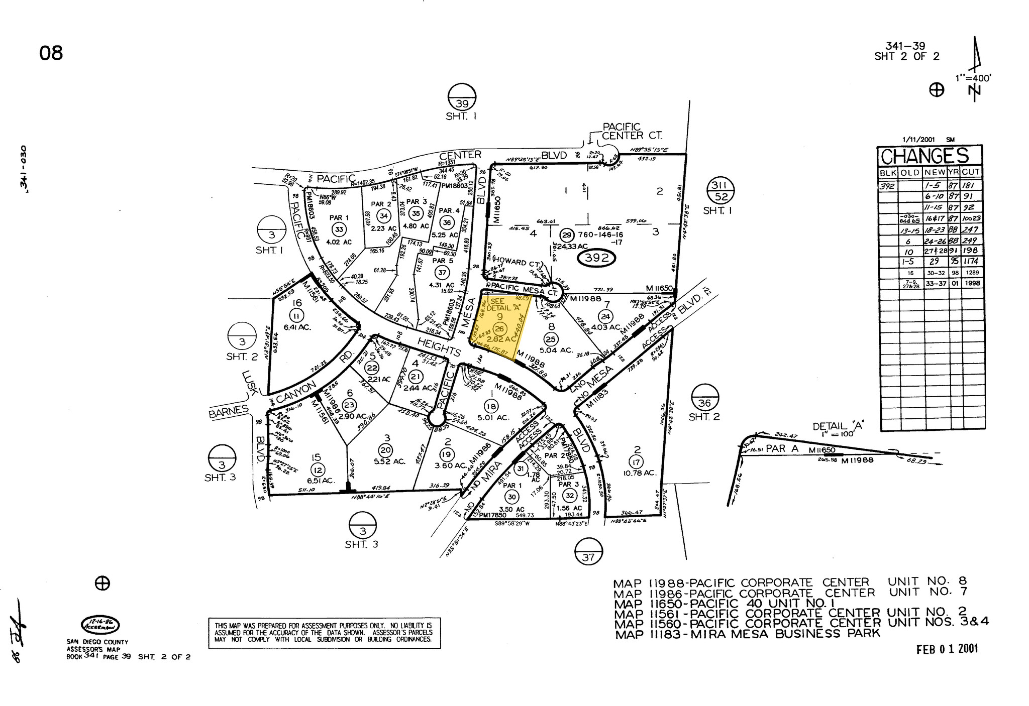 9985 Pacific Heights Blvd, San Diego, CA for sale Plat Map- Image 1 of 1