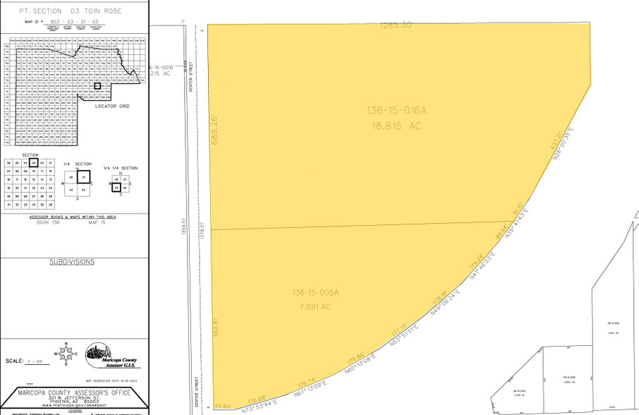 2405-2425 N Center St, Mesa, AZ for lease - Plat Map - Image 3 of 4