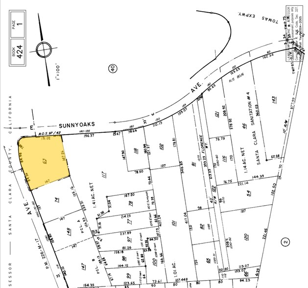 180 E Sunnyoaks Ave, Campbell, CA for lease - Plat Map - Image 3 of 10