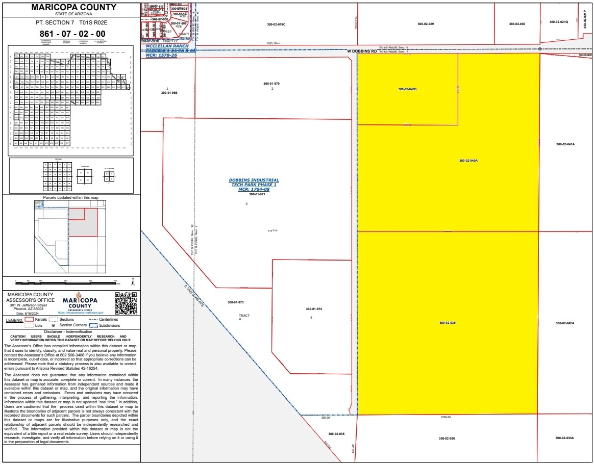 Loop 202 & Dobbins Rd, Laveen, AZ for sale Plat Map- Image 1 of 1