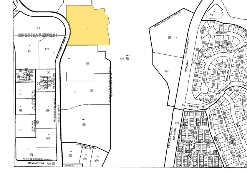 8822 S Ridgeline Blvd, Highlands Ranch, CO for lease - Plat Map - Image 2 of 11