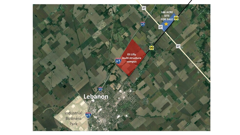 1502 W. State Road 47, Thorntown, IN 46071 165+ Contiguous Acres of Land for Development