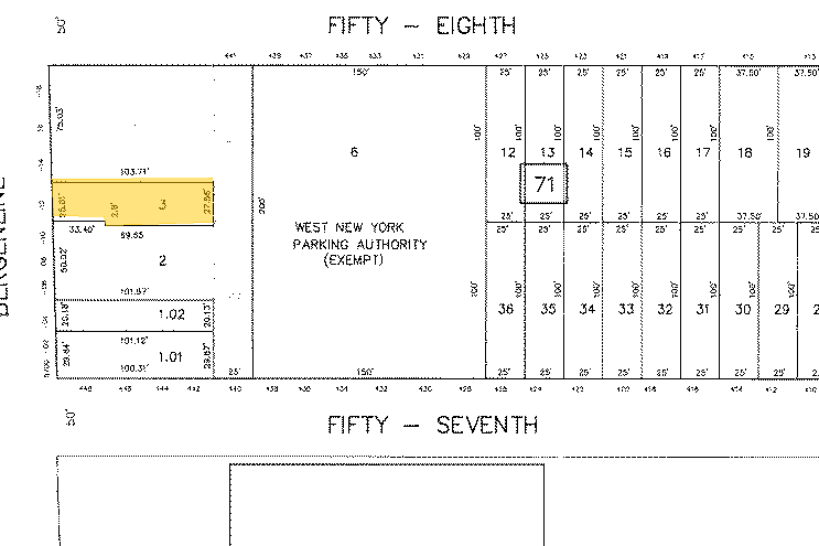5712 Bergenline Ave, West New York, NJ for sale Plat Map- Image 1 of 1