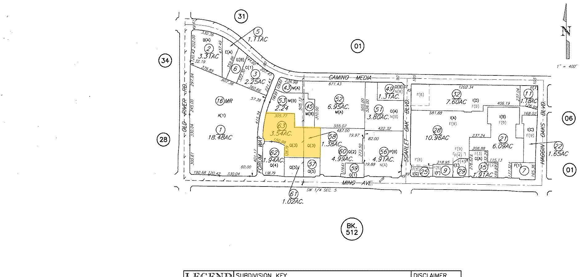 9600 Ming Ave, Bakersfield, CA for sale Plat Map- Image 1 of 1