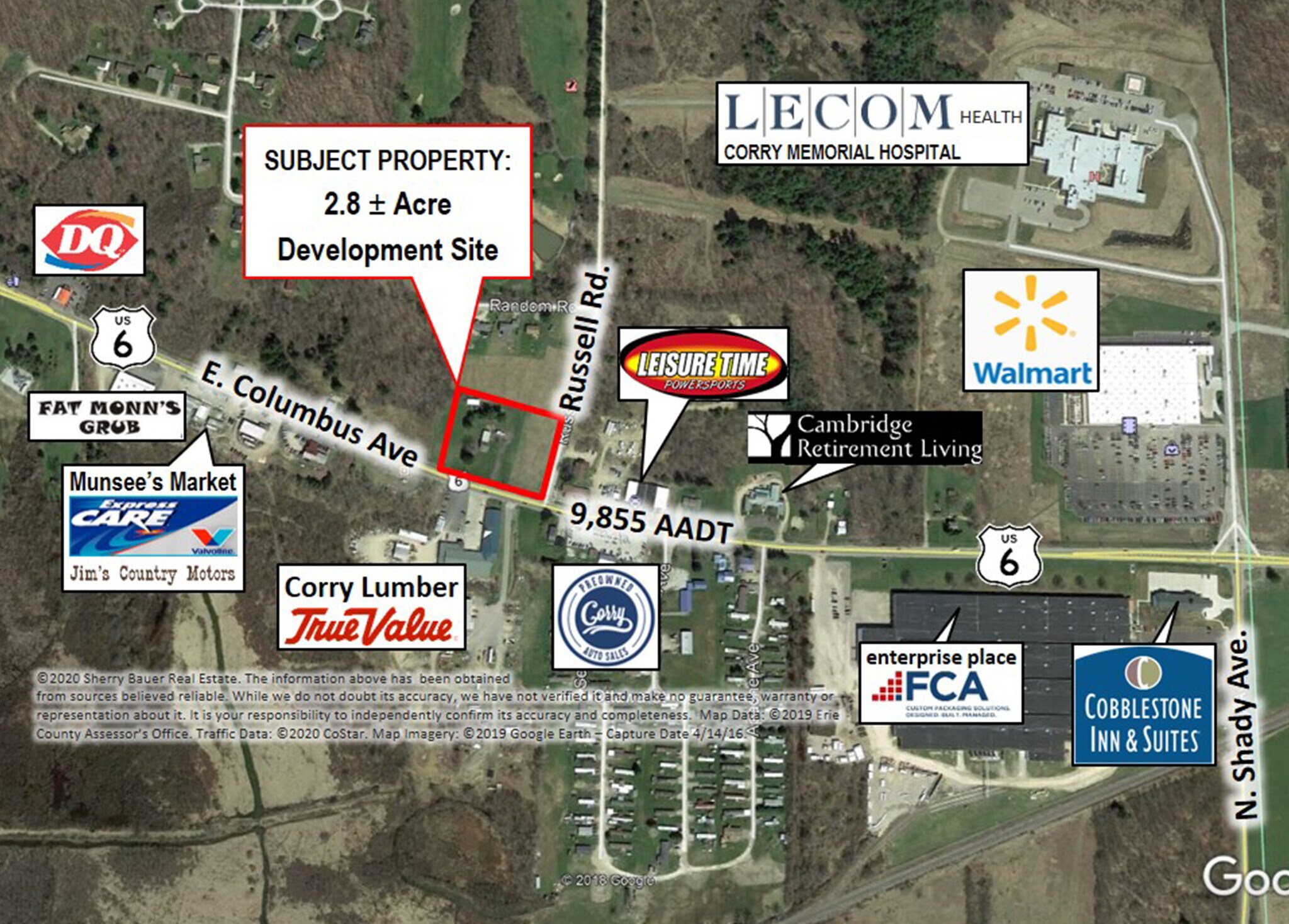 E Columbus Avenue & Russell Rd, Corry, PA for sale Building Photo- Image 1 of 1