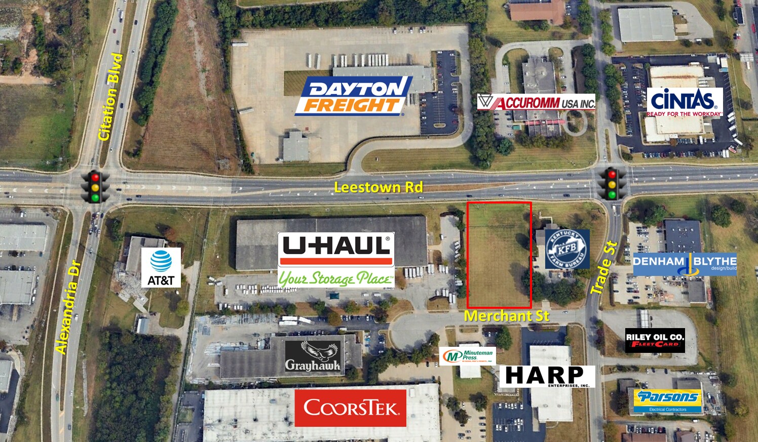 2405-2409 Merchant St, Lexington, KY for sale Aerial- Image 1 of 1