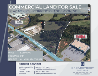 More details for 000 N 81 Hwy, Anderson, SC - Land for Sale