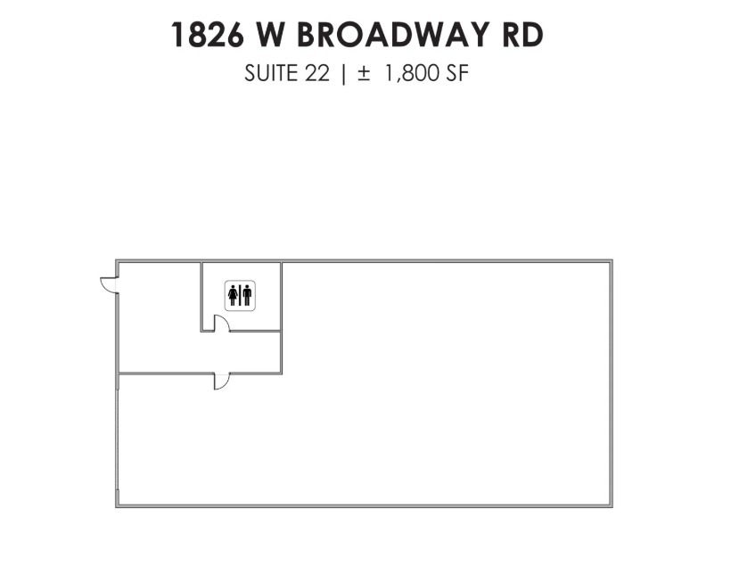 1826 W Broadway Rd, Mesa, AZ for lease Floor Plan- Image 1 of 1