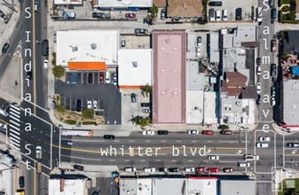 3817 Whittier Blvd, Los Angeles, CA - aerial  map view