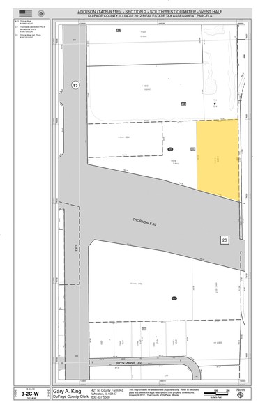 951-961 Thorndale Ave, Bensenville, IL for lease - Plat Map - Image 3 of 4