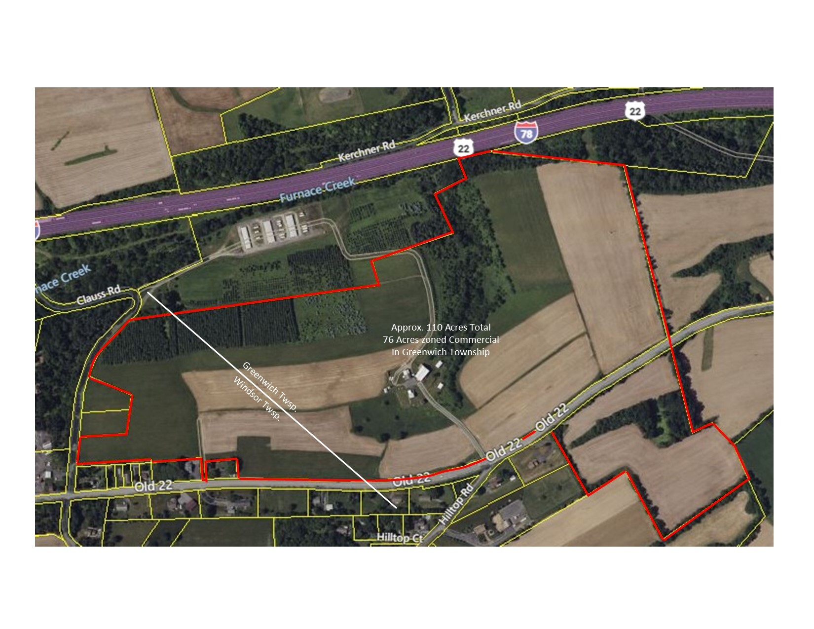 1821 Old Route 22, Lenhartsville, PA for sale Aerial- Image 1 of 12