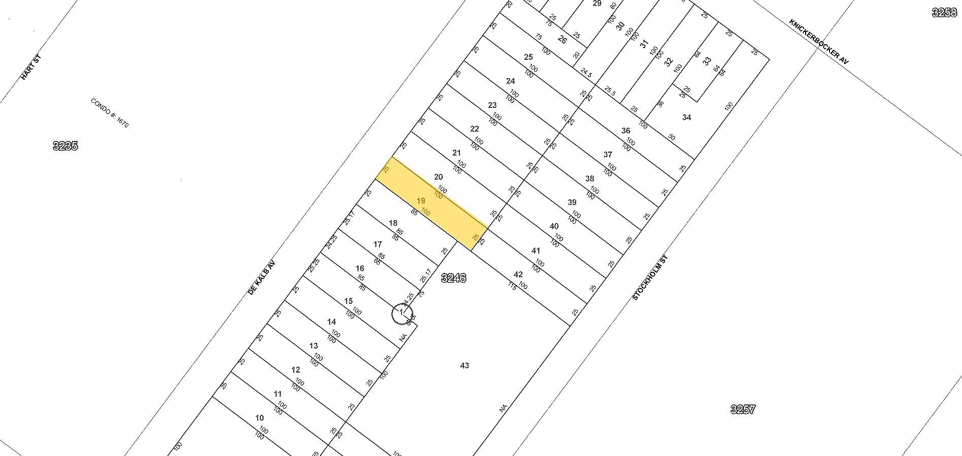 1430 Dekalb Ave, Brooklyn, NY for sale Plat Map- Image 1 of 1