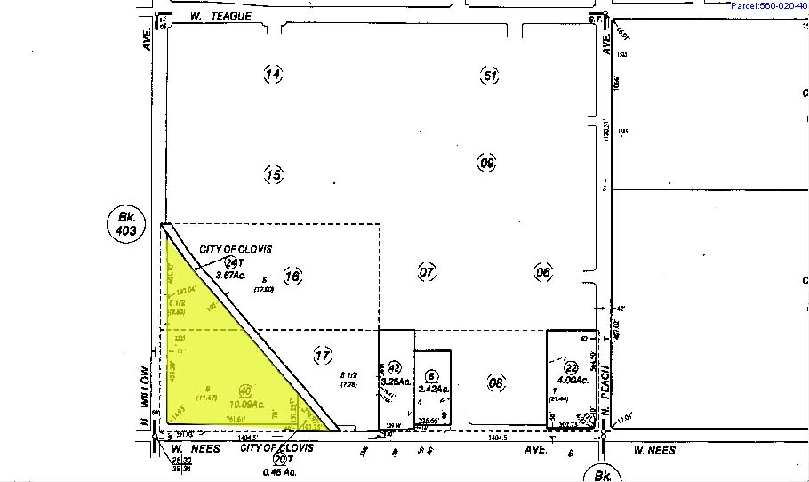 1305-1365 N Willow Ave, Clovis, CA for sale - Plat Map - Image 1 of 1