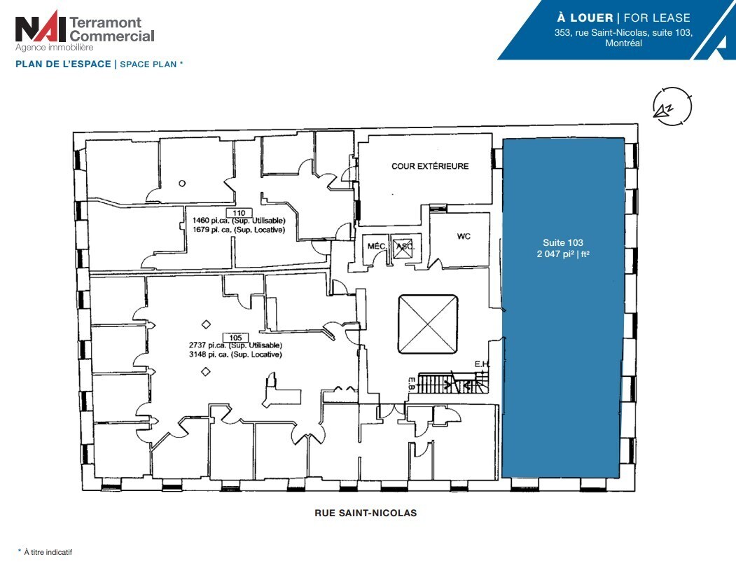 353 Rue Saint-Nicolas, Montréal, QC for lease Floor Plan- Image 1 of 1