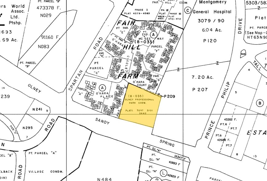 2907-2921 Olney Sandy Spring Rd, Olney, MD for sale - Plat Map - Image 2 of 7