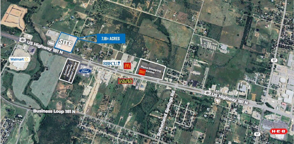 531 10th St, Floresville, TX for sale Aerial- Image 1 of 7