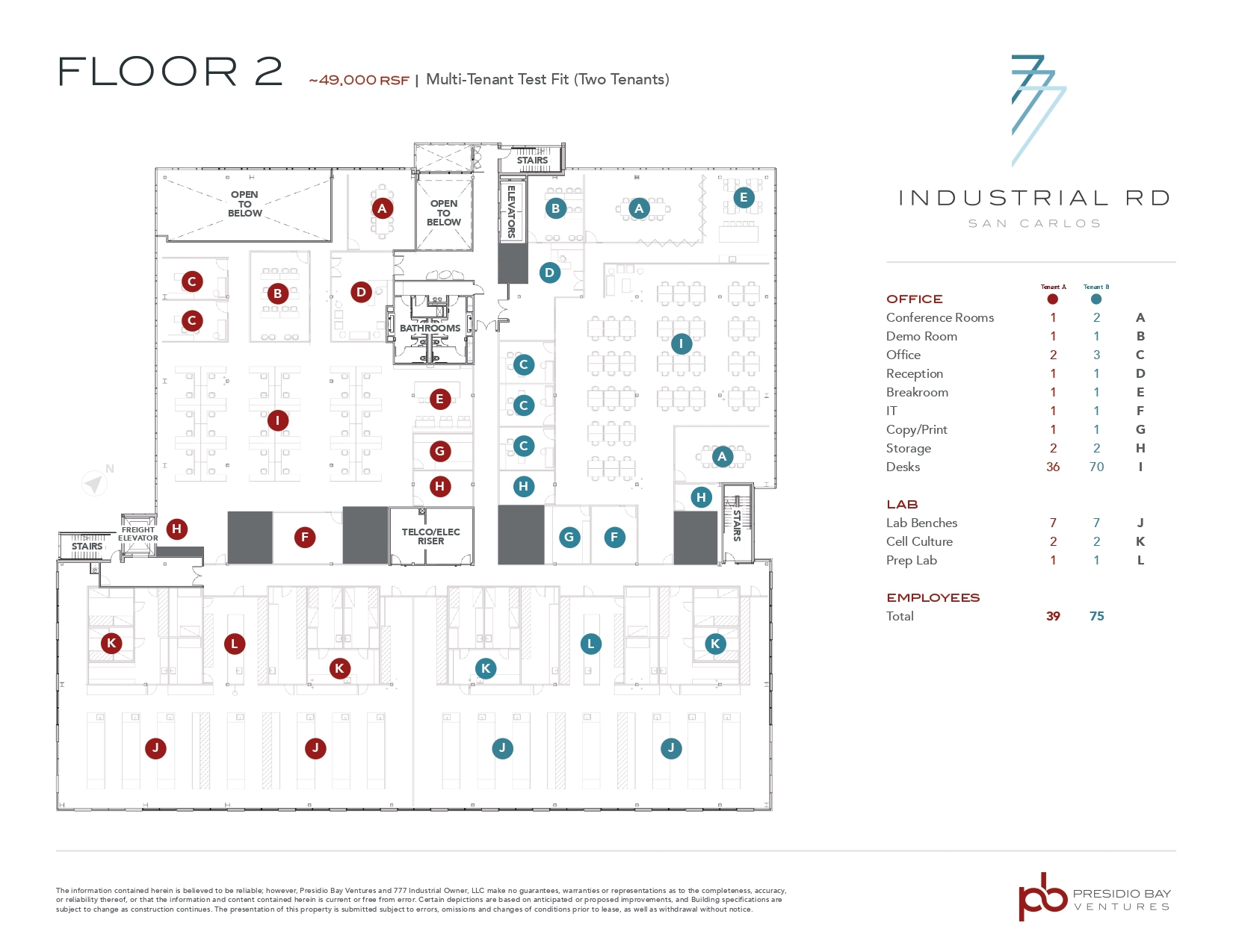 777 Industrial Rd, San Carlos, CA for lease Floor Plan- Image 1 of 4