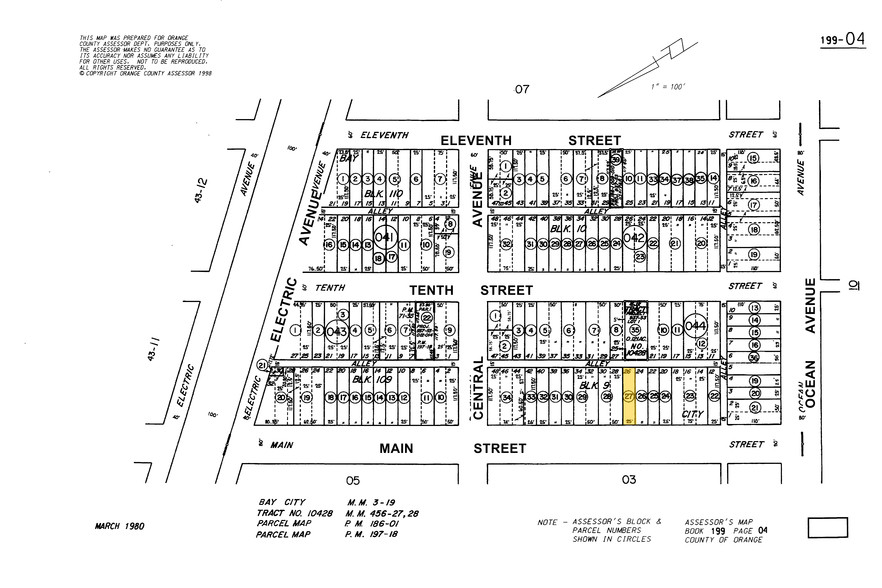 126-128 Main St, Seal Beach, CA for lease - Plat Map - Image 3 of 4