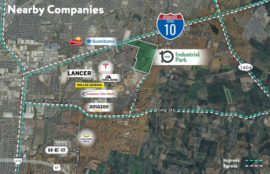 10 East Industrial Park, Converse, TX for lease - Aerial - Image 2 of 3