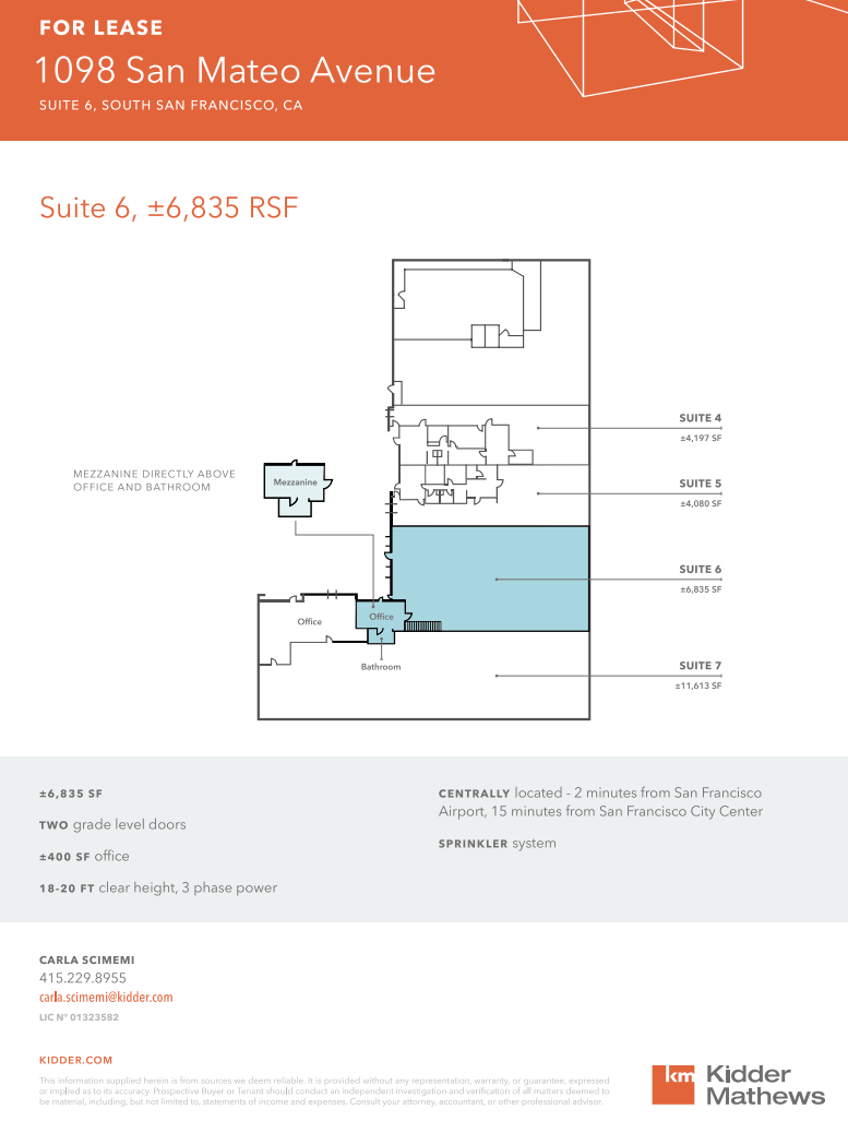 1098 San Mateo Ave, South San Francisco, CA for lease Floor Plan- Image 1 of 1