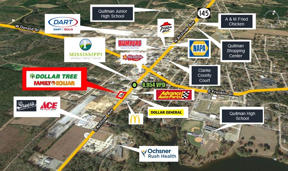 420 Archusa ave, Quitman, MS 39355 Family Dollar/Dollar Tree