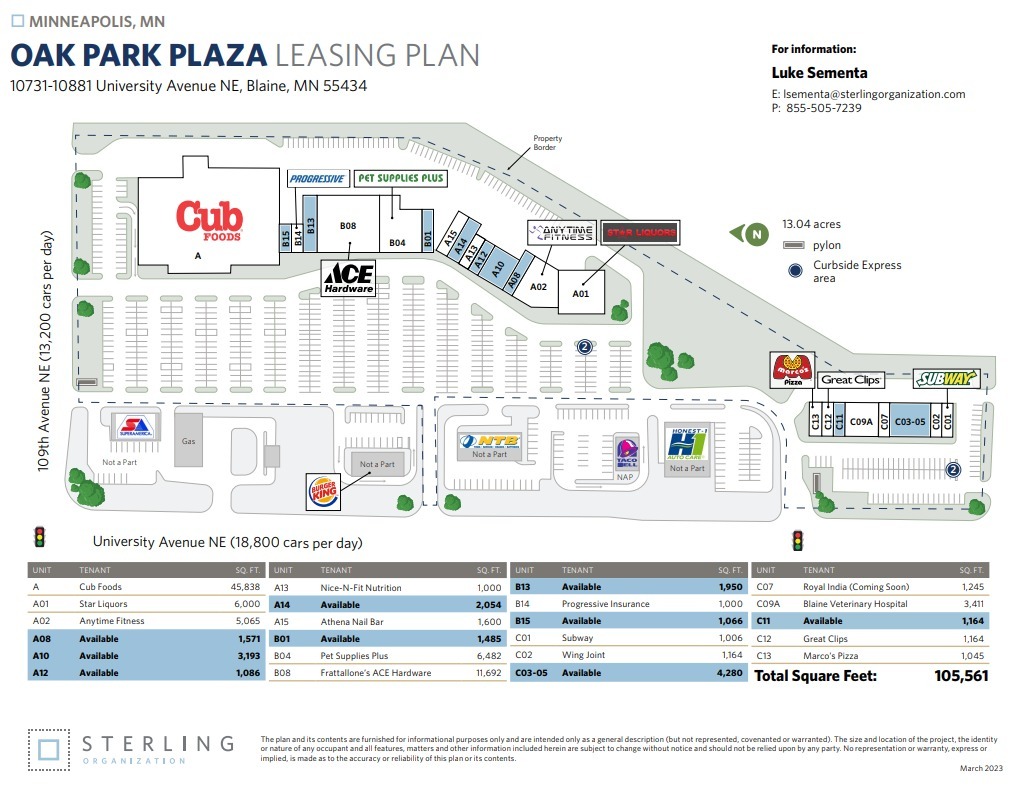 10855 University Ave NE, Blaine, MN for lease Floor Plan- Image 1 of 1