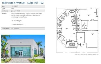 1815 Aston Ave, Carlsbad, CA for lease Floor Plan- Image 1 of 1