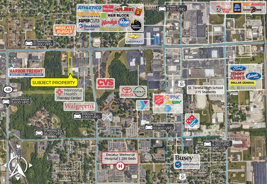 757 W Pershing Rd, Decatur, IL for sale - Aerial - Image 2 of 9
