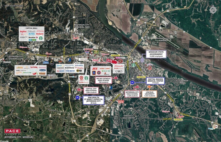 1209-1211 Missouri Blvd, Jefferson City, MO for lease - Aerial - Image 3 of 5