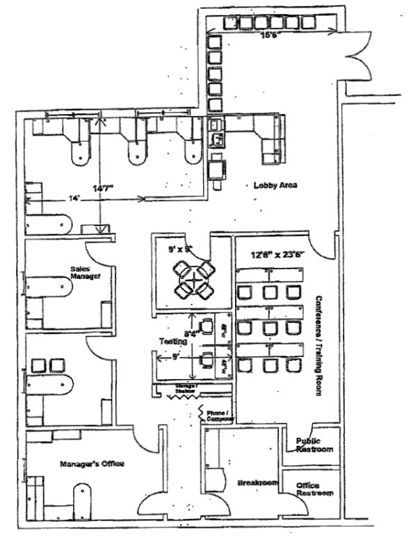 1615 Wade Hampton Blvd, Greenville, SC for lease Floor Plan- Image 1 of 1