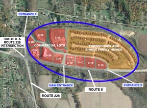 Middlesex Crossing, Valencia, PA - AERIAL  map view