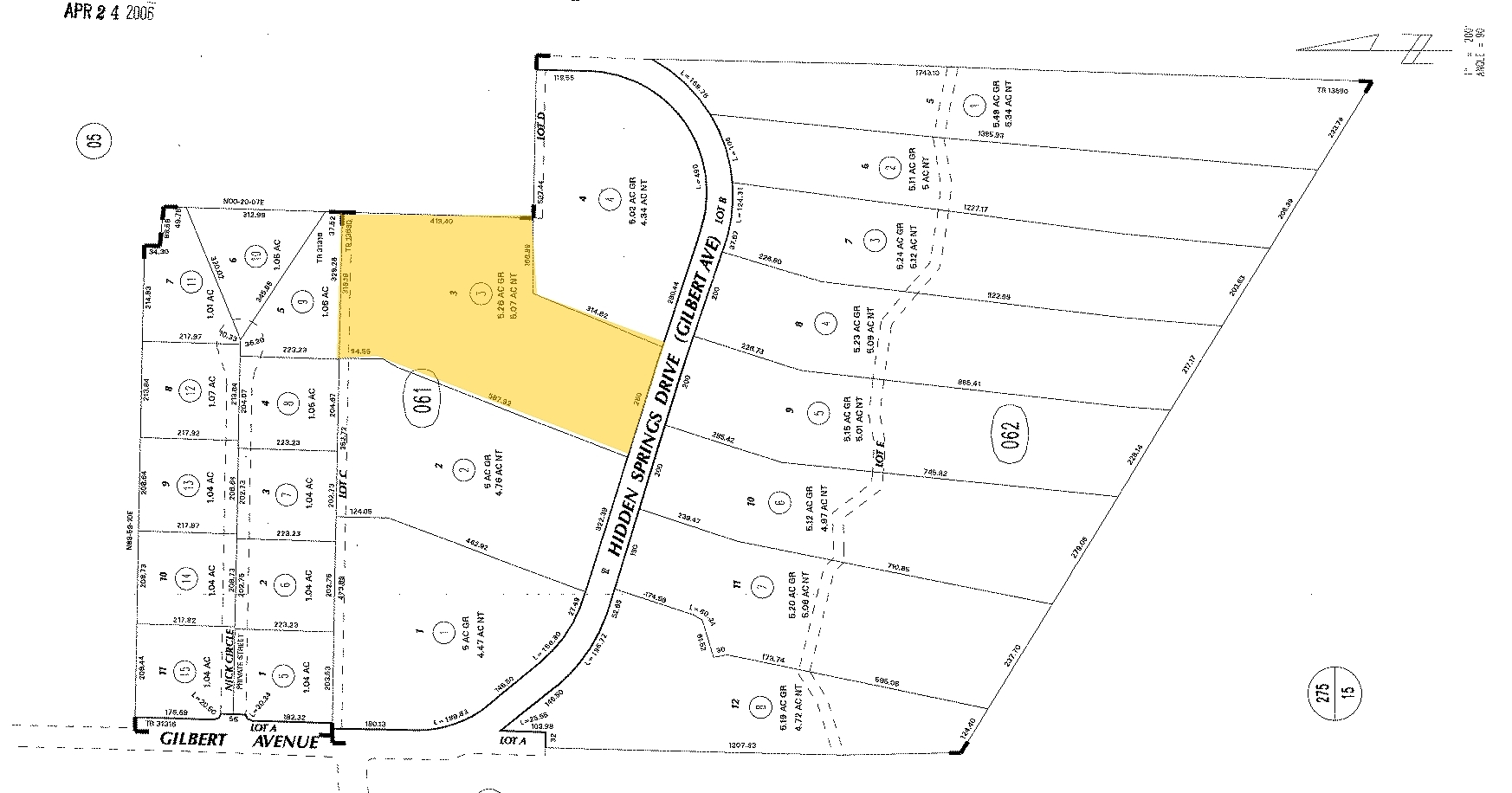 Hidden Springs Rd, Corona, CA for sale Plat Map- Image 1 of 1