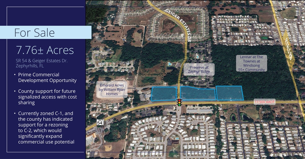SR 54 & Geiger Estates Dr. Hwy, Zephyrhills, FL for sale - Building Photo - Image 1 of 1