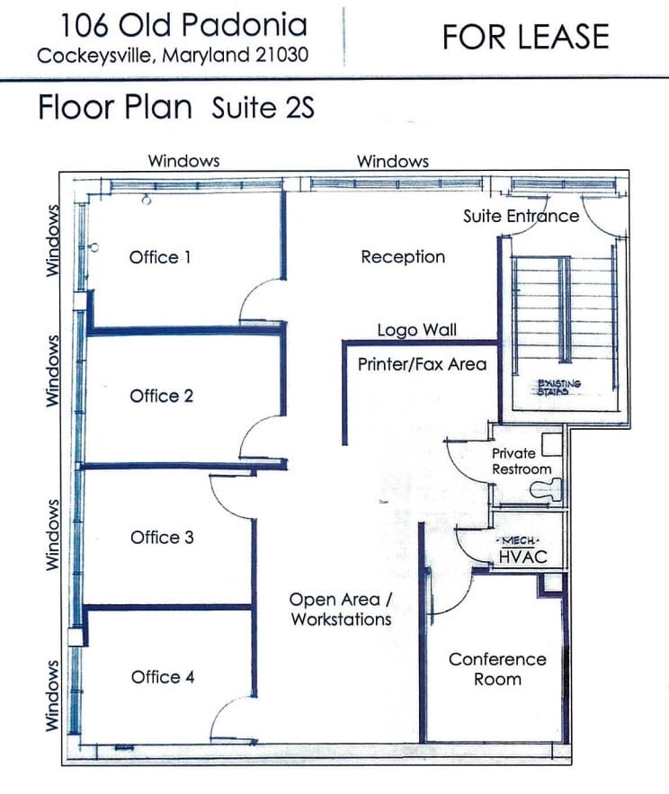 106 Old Padonia Rd, Timonium, MD for lease Floor Plan- Image 1 of 1