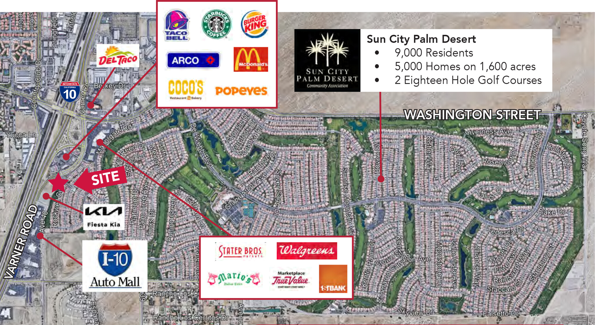 Varner Rd & Newcastle Dr, Indio, CA for lease Aerial- Image 1 of 2