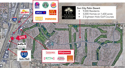 Varner Rd & Newcastle Dr, Indio, CA - aerial  map view