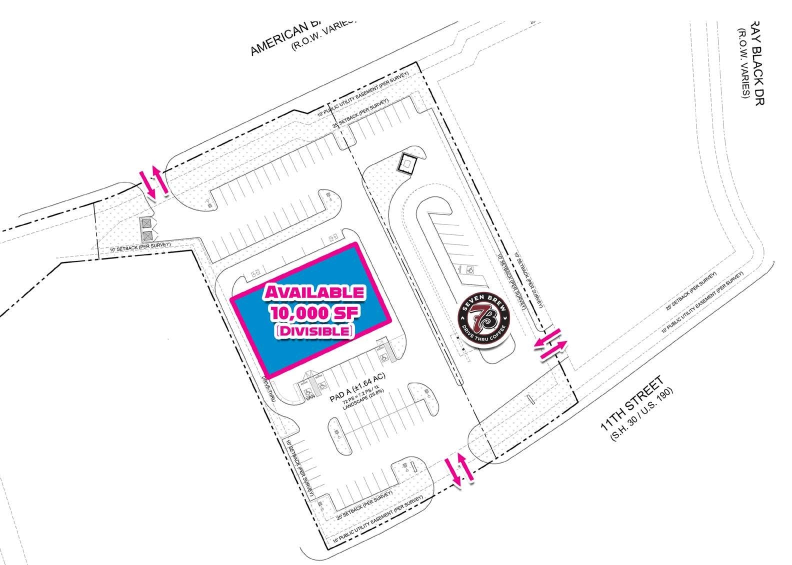 NEQ Interstate 45 & 11th St, Huntsville, TX for lease Site Plan- Image 1 of 1