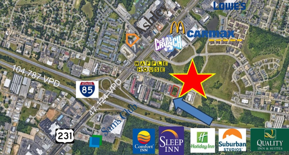 5007 Carmichael Rd, Montgomery, AL for sale - Aerial - Image 1 of 5