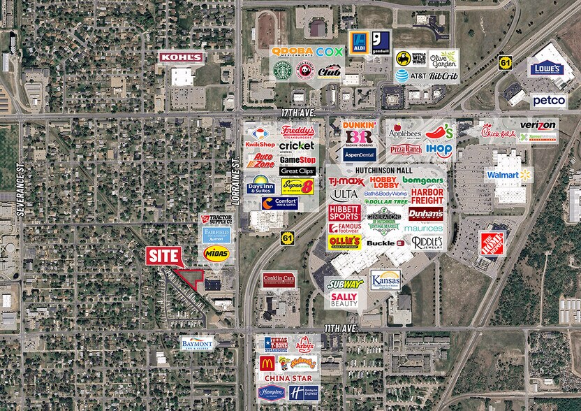 13th Ave., Hutchinson, KS for sale - Aerial - Image 2 of 2