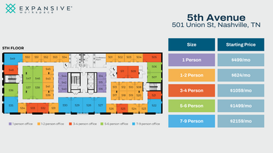 501 Union St, Nashville, TN for lease Floor Plan- Image 1 of 6