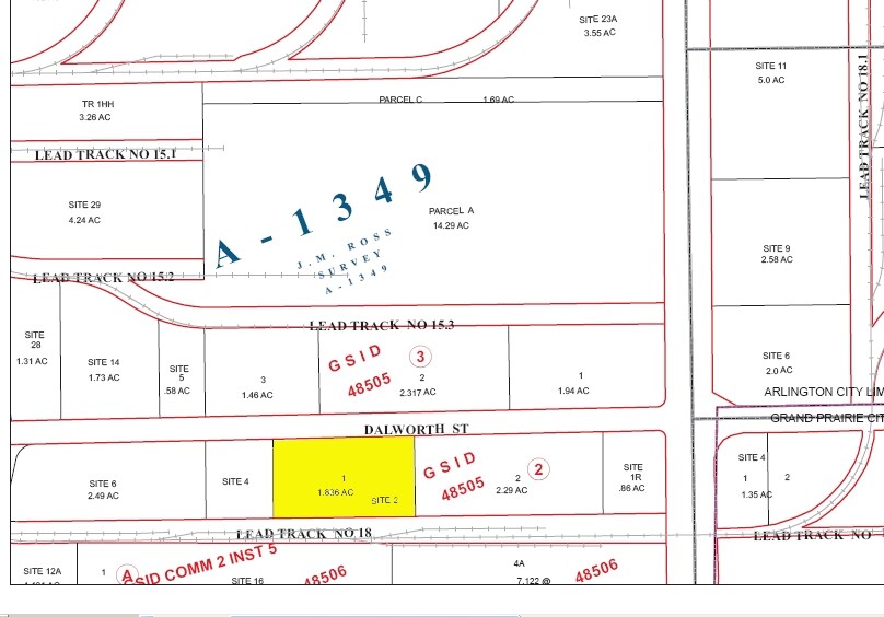 3405-3451 Dalworth St, Arlington, TX for sale Plat Map- Image 1 of 1